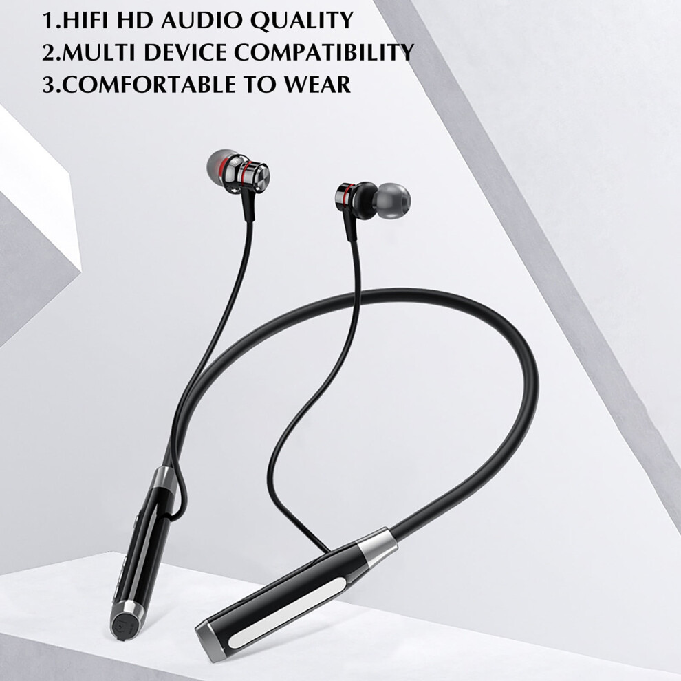 Avtoify Wireless Bluetooth Earphones Neckband With Black 900881735520