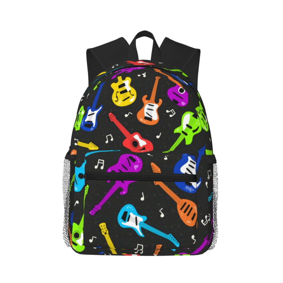 Guitar-Pattern Laptop Backpack For Travel And Business 900881733045