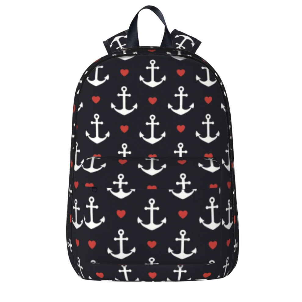 Anchor Pattern Laptop Backpack For Travel Hiking 900881749602