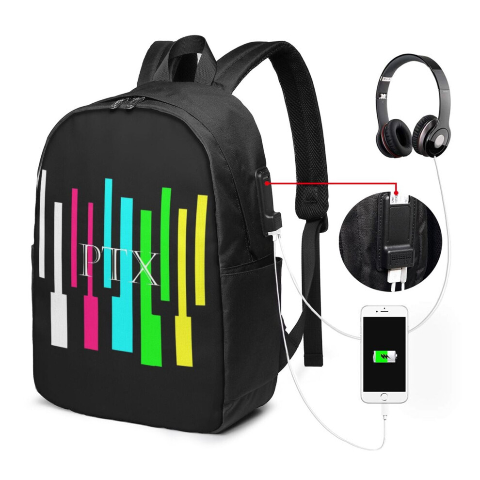 Pentatonix Travel Laptop Backpack Water-Resistant With Usb 900881748506