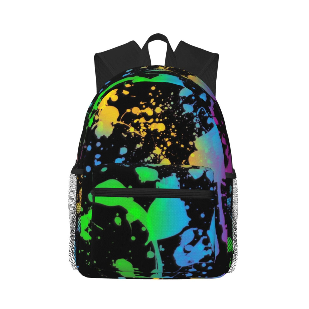 Glow-In-The- Splatter Backpack 15.6" Laptop Bag Dark 900881749220