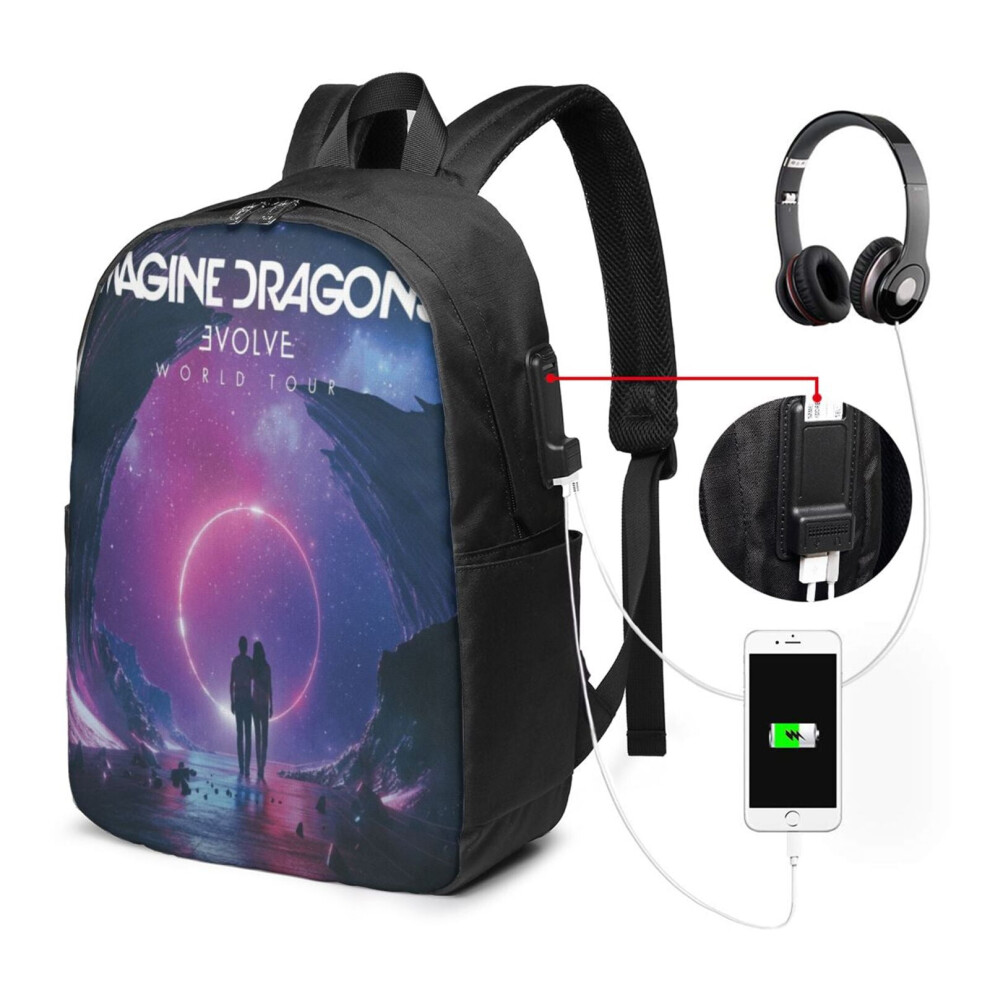 Imagine Dragons Laptop Backpack Water Resistant With Usb 900881732093