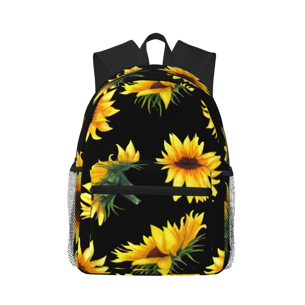 Sunflower Pattern Backpack Laptop Travel Bag 900881749695