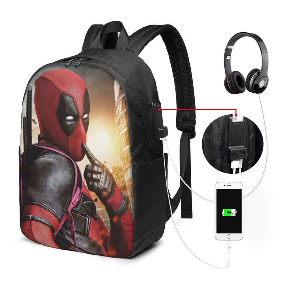 Deadpool Travel Laptop Backpack Anti-Slim Durable 15.6-Inch 900881732215