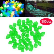 myvepuop300pcs Decoración de jardín Guijarros luminosos que brillan en la oscuridad Piedras para bodas Verde Talla única