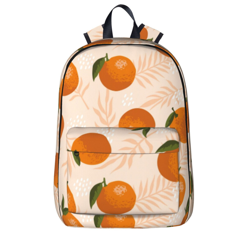 And Leaves Pattern Laptop Backpack 25L Orange 900881749459