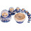 Russian Matryoshka Dolls Blue Handmade 10-Piece Set 3