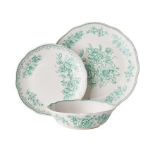 Pioneer Woman Agatha Green stoneware dinnerware set 12-piece