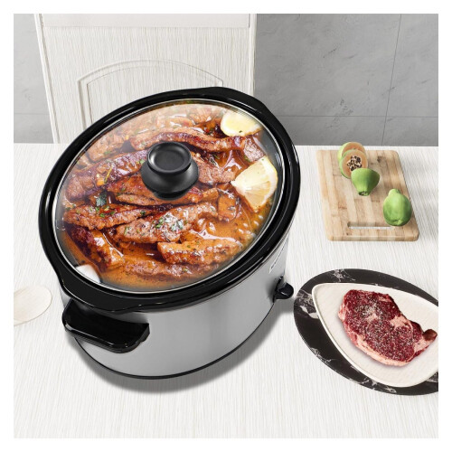 Slow Cooker Oval Manual 7 Quart Stainless Steel 2