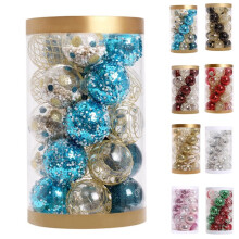 Staron blue Christmas ornaments 60mm shatterproof 25 pcs