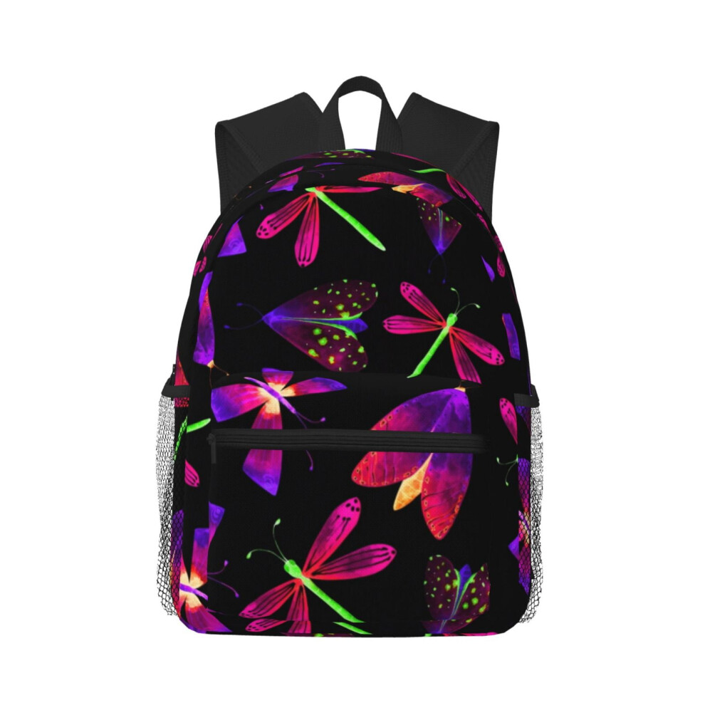 Fluorescent Butterfly Dragonfly Laptop Backpack 20L 900881734288