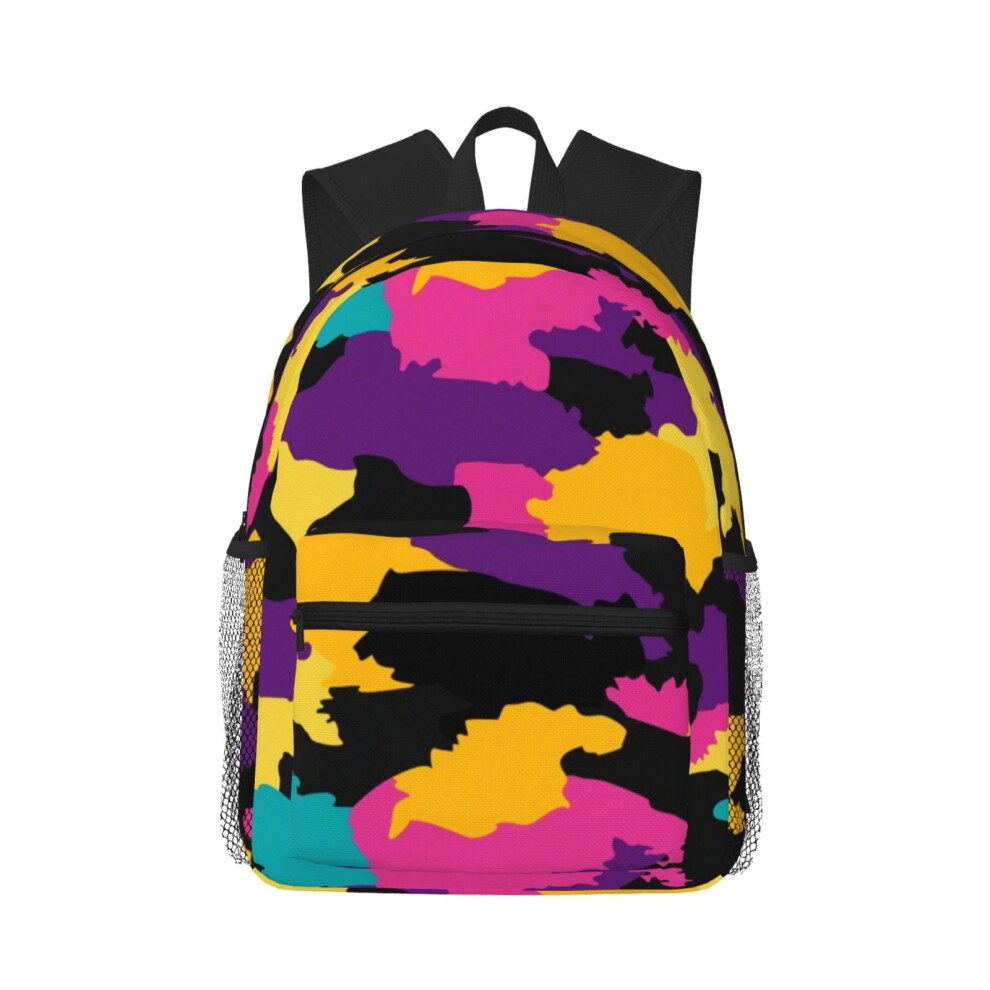 Camo Pattern Laptop Backpack For Travel And Hiking 900881734615