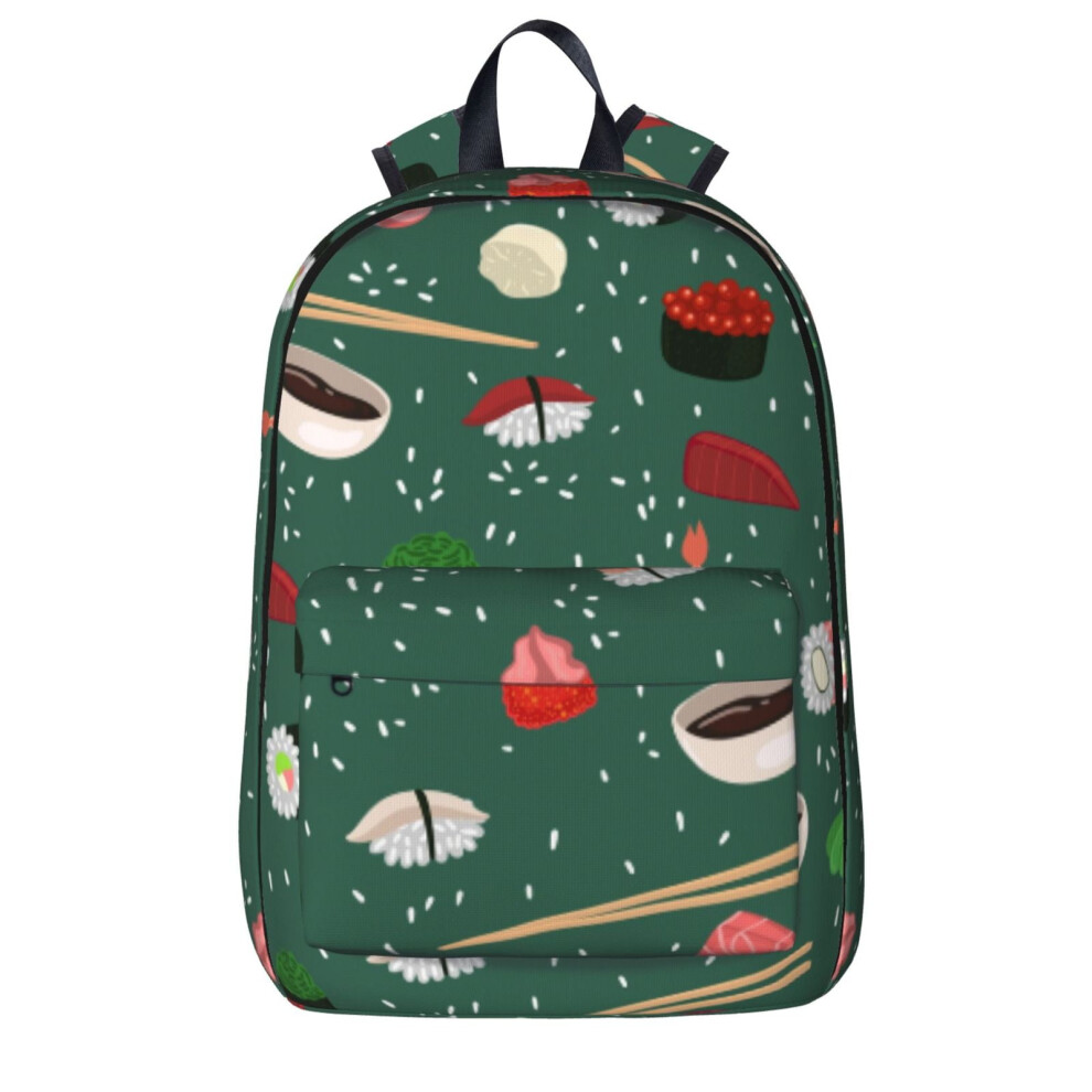 Sushi Pattern Laptop Backpack Travel Hiking Bag 900881734455