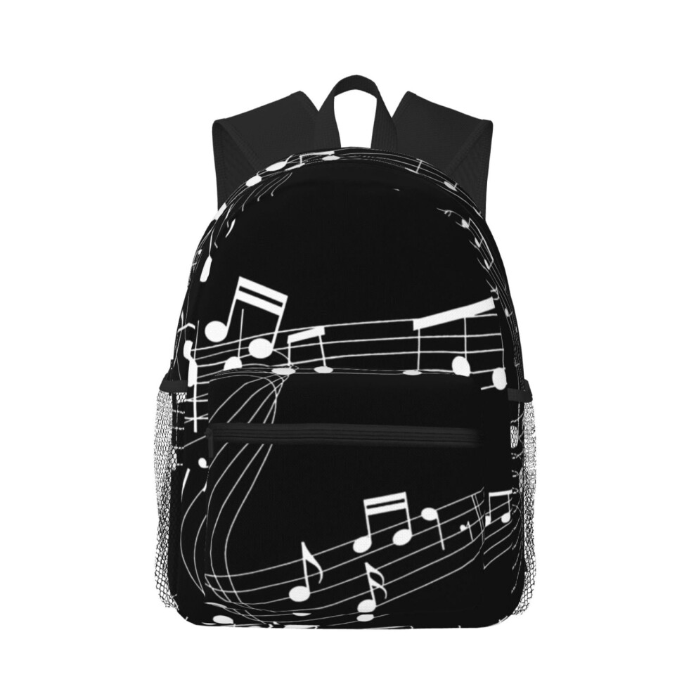 Music Note Printed Backpack 15.6-Inch Laptop Bag 900881734608