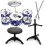 Kids jazz drum set with stool, percussion toy 3