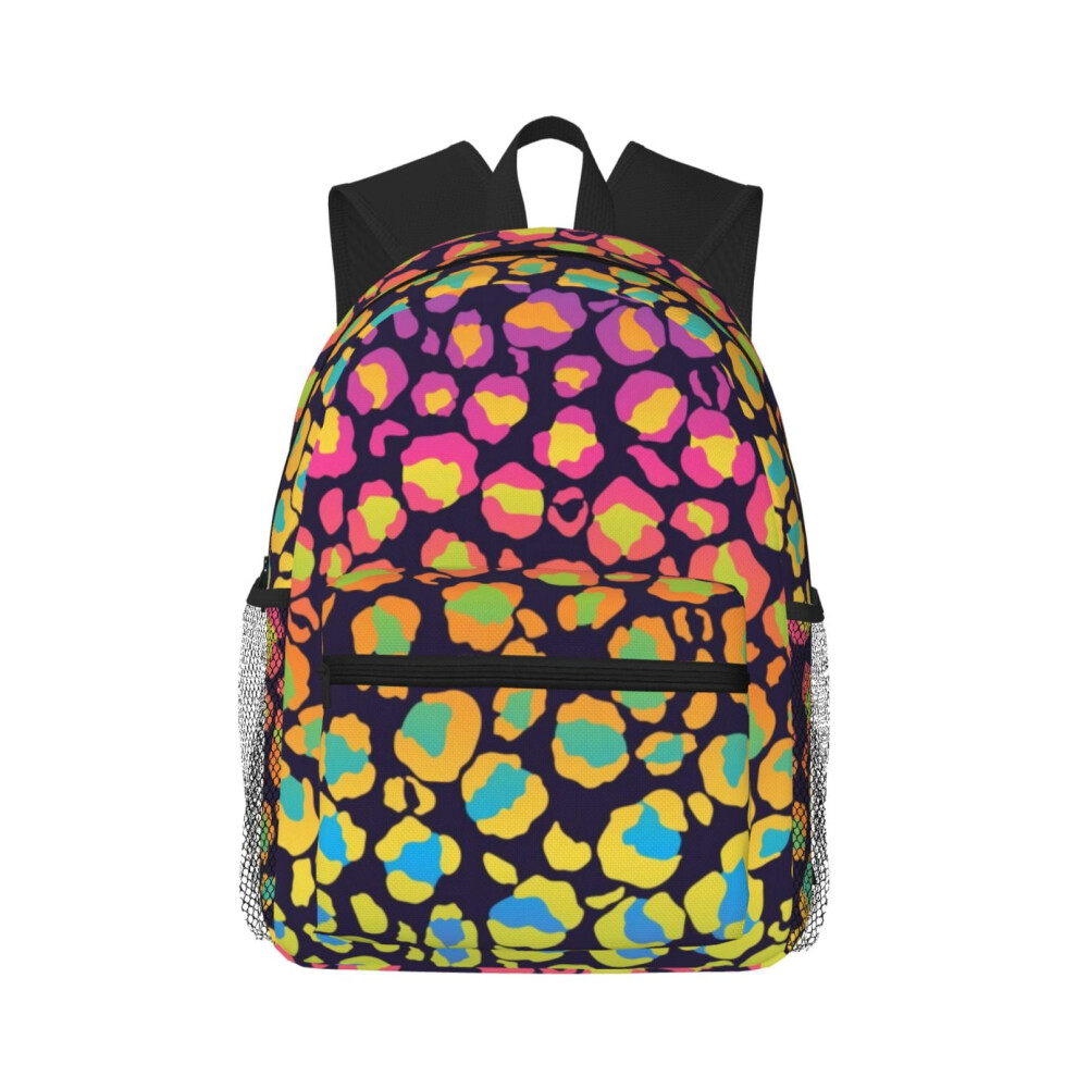 Rose Glitter Ombre Leopard Backpack 15.6" Gold 900881734769