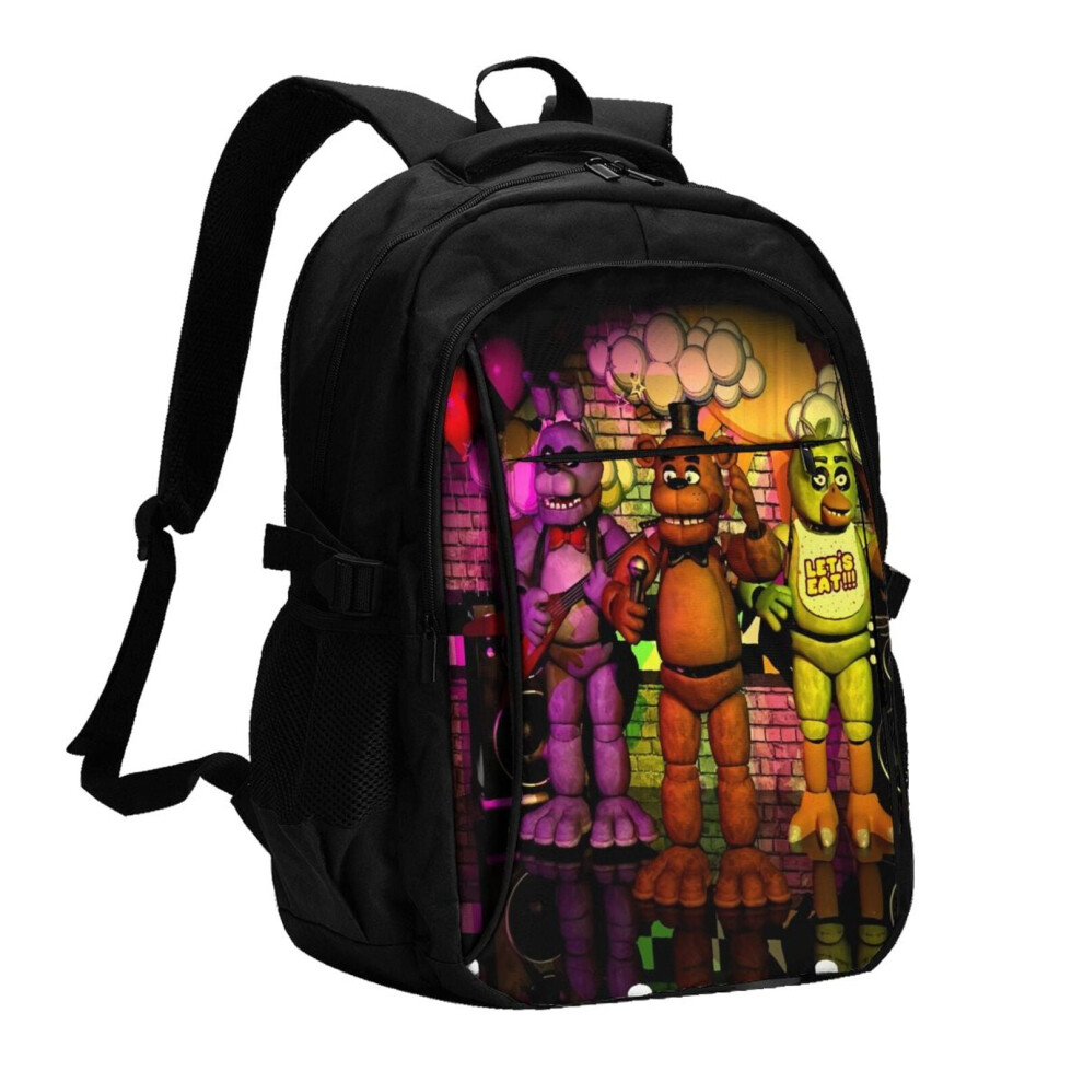 Fnaf Laptop Backpack 17 Inch Usb Charging Black 900881745079