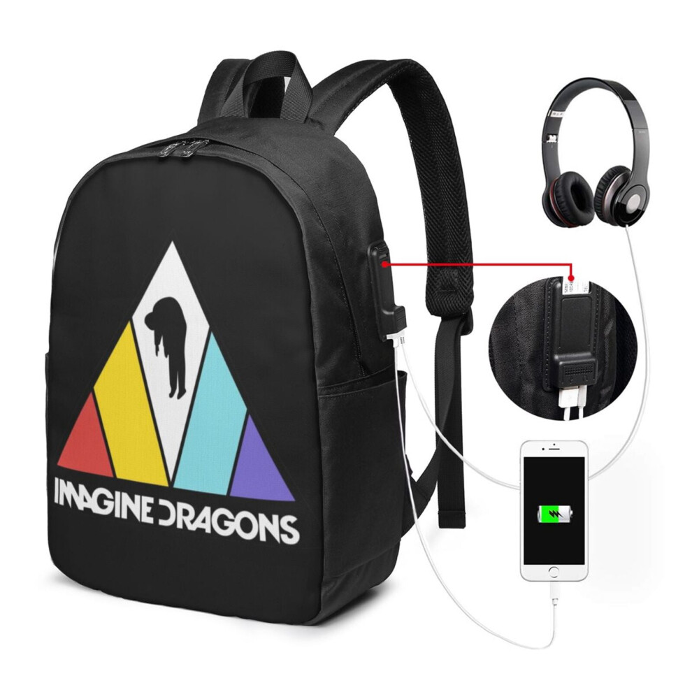 Imagine Dragons Laptop Backpack Water Resistant With Usb 900881739351