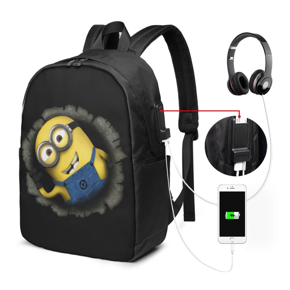 Minions Travel Laptop Backpack Anti-Slip Durable 15.6-Inch 900881745154