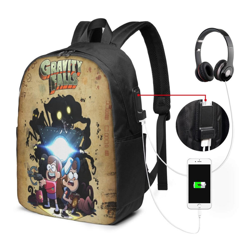 Gravity Falls Travel Laptop Backpack Water Resistant 17 Inch 900881745666