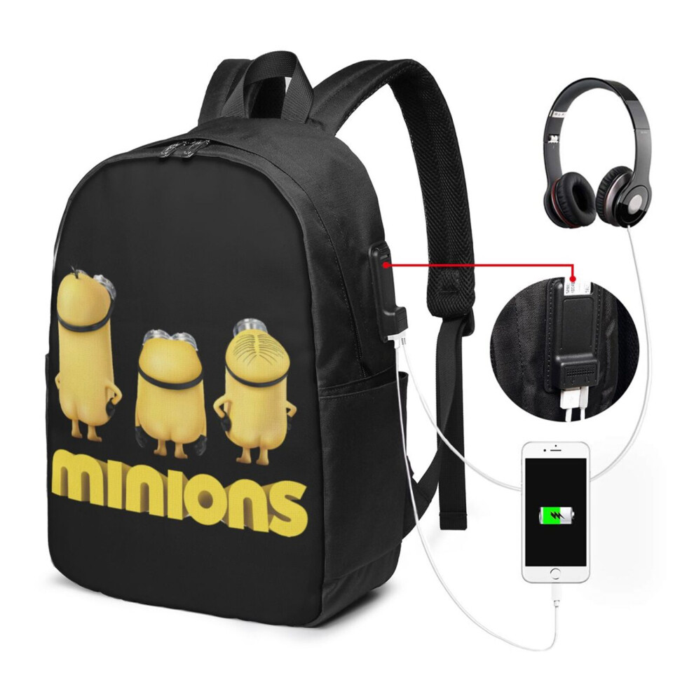 Minions Travel Laptop Backpack Anti-Theft Durable 15.6-Inch 900881745390