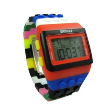 SHHORS Women's Plastic LED Digital Rainbow Watch