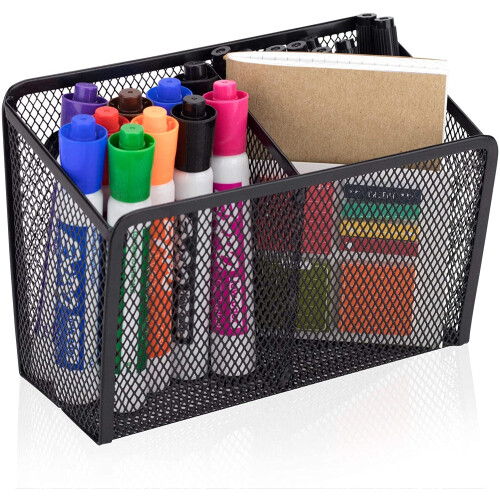 Magnetic Pencil Holder Organizer Black 1 Pack