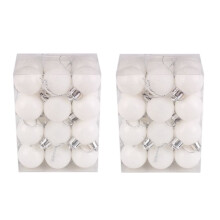 Staron white Christmas ornaments 30mm 48 pcs