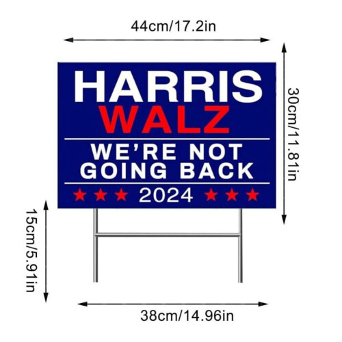 Harris für Präsident – Gartenschild, 45,7 x 30,5 cm, doppelseitig