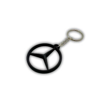 Mercedes Benz keychain emblem black 45 mm