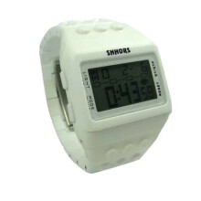 SHHORS women's LED digital watch plastic rainbow design