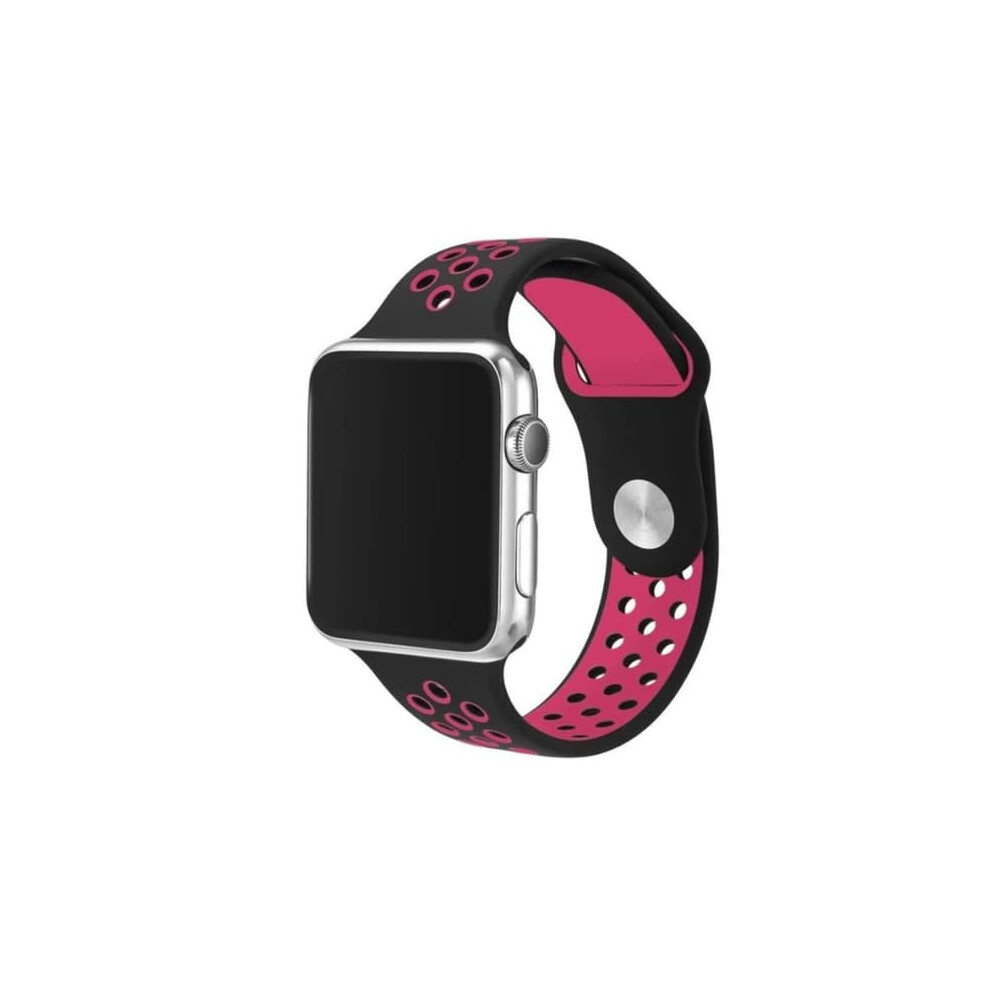 Apple Watch 4 44Mm Silicone Strap Black Pink Pink,Black 962029624745