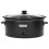 6 Quart Oval Slow Cooker with 3 Settings Black Stainless 1