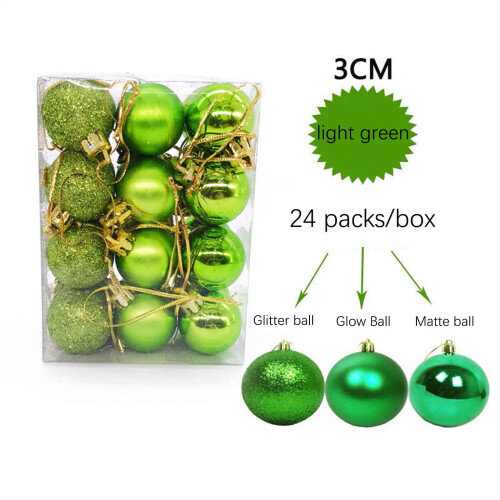 Staron green Christmas ornaments 30mm 24pcs 1