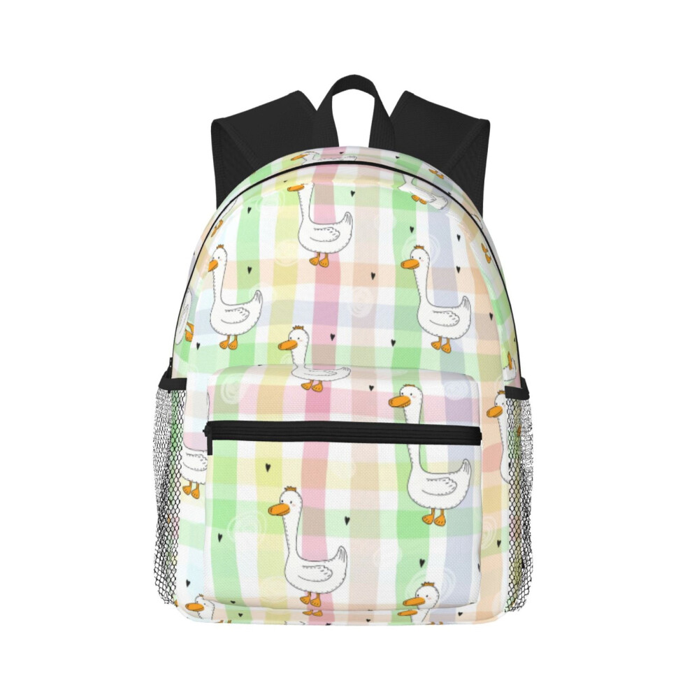 Goose Pattern Laptop Backpack Travel Hiking Bag 900881750295