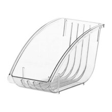 Soporte transparente para platos MODANU para cocina: dispensador de platos de plástico, papel y vajilla, escurridor de platos, estante de