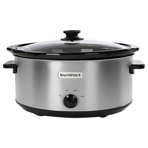 Slow Cooker Oval Manual 7 Quart Stainless Steel