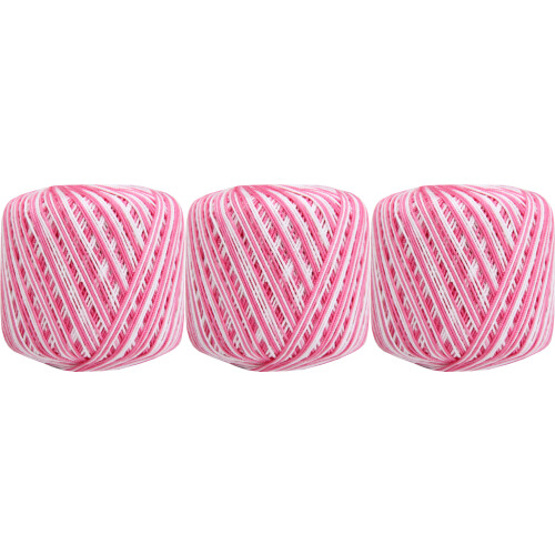 Crochet Thread 100% Cotton Size 3 Variegated Roses 3-Pack