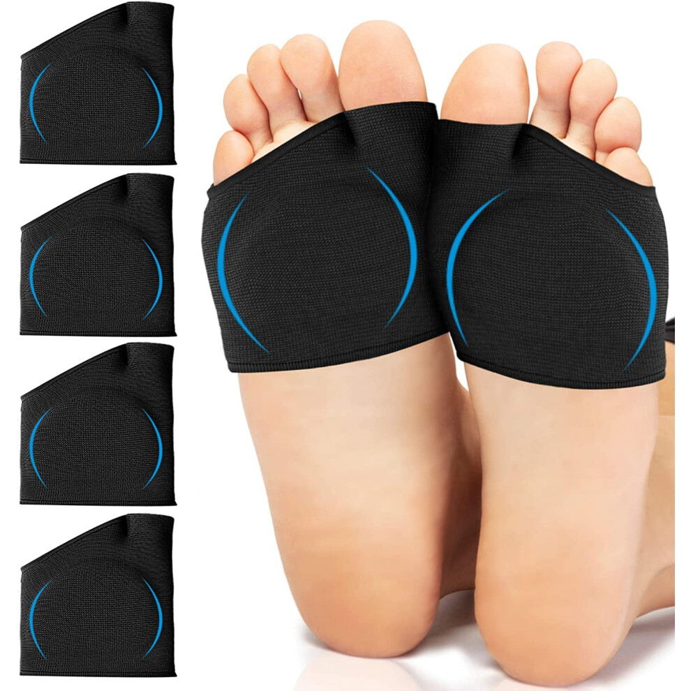 Metatarsal Sleeve with Gel Pads 4-Pack for Foot Pain Relief