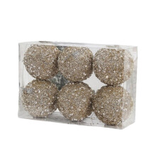 Staron Christmas Ornament Balls Brown 6 Pieces