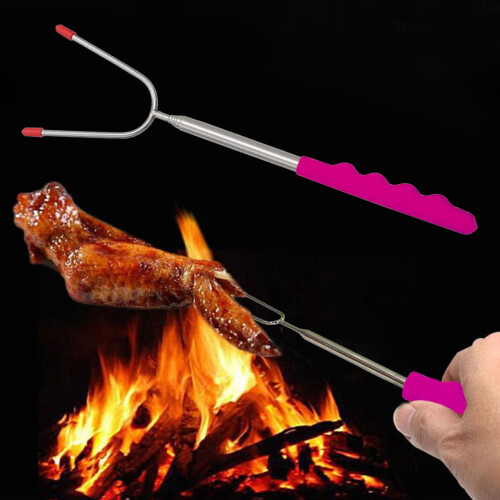 Απόσταση πιρουνιών Poaug: Τηλεσκοπικό πιρούνι BBQ από ανοξείδωτο ατσάλι 115cm, σε σχήμα 1