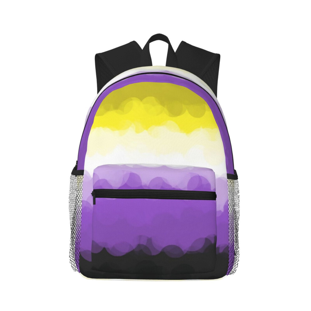 Nonbinary Pride Backpack Laptop Travel Bag 25L 900881738927