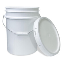 22,5 liters hink med lock, livsmedelsgodkänd förvaring, premium HPDE-plast, BPA, hållbar 90 mil universalhink, tillverkad i USA, 5-pack