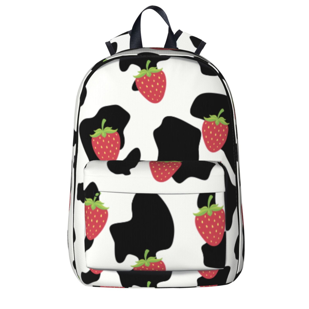 Strawberry Cow Backpack Laptop Travel Hiking Bag 900881749251