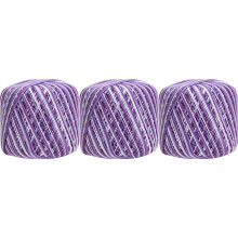 Crochet Thread 100% Cotton Size 3 Variegated Violet 3-Pack