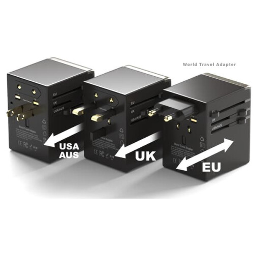 Universal fast travel charger 18W dual USB 1