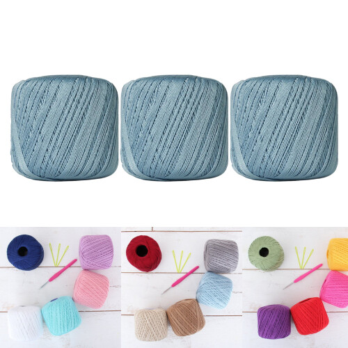 Threadart Mercerized Cotton Embroidery Floss 3-Pack Size 10