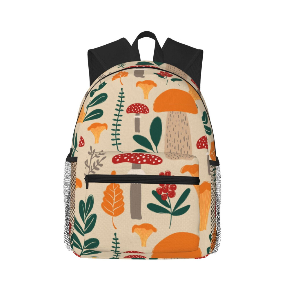 Mushroom Pattern Backpack Laptop Travel Bag 15.6 Inch 900881749497