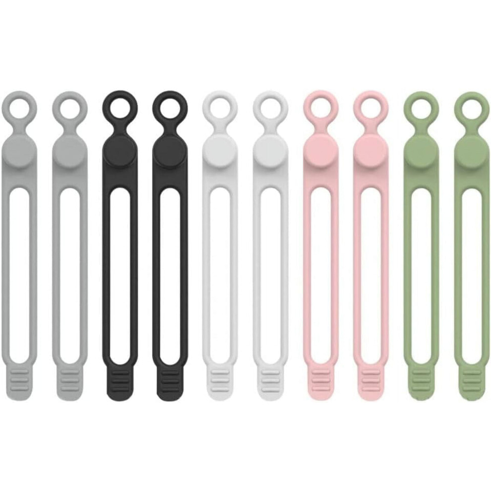 Silicone Cable Ties Reusable 20 Pcs 972745873099