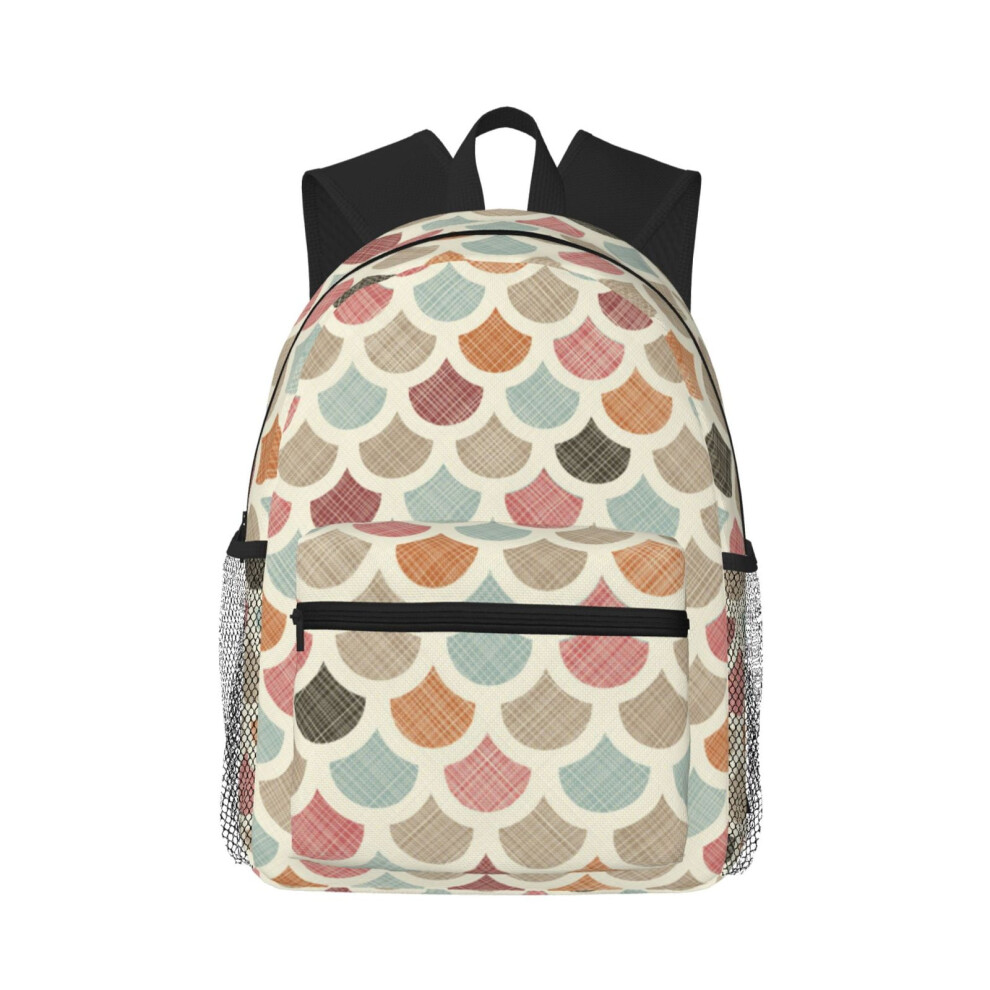 Retro Mermaid Plaid Backpack 15.6-Inch Laptop 900881749671